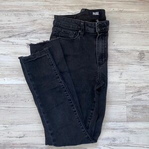 PAIGE | FADED BLK CROP SKINNY
